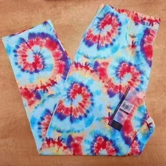NWT No Boundaries Womens Capri Legging Juniors Size S, M, L, XL Tie Dye Print - Picture 6 of 7